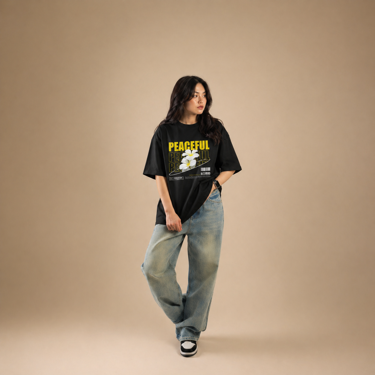 oversized fivesleev tshirt